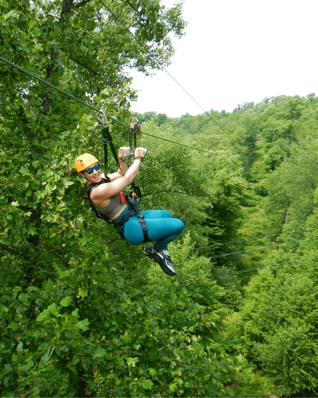 Four-person family zipline adventure
